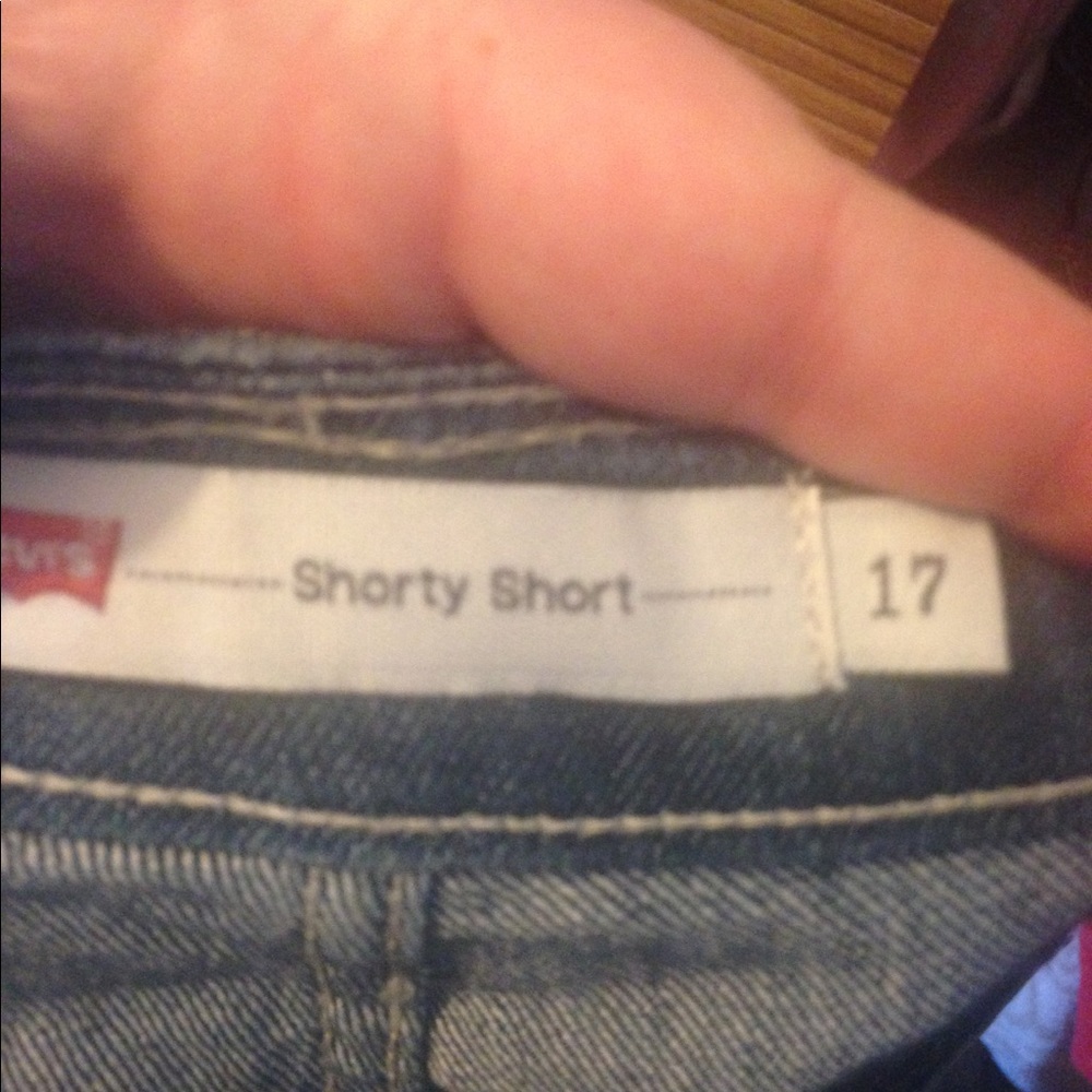 Levi's cut off shorty shorts